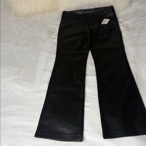 Free People Black Faux Leather Pants